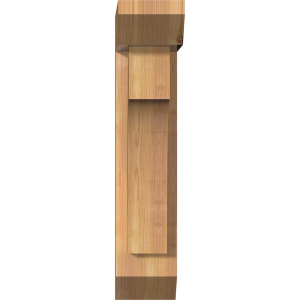 Westlake Slat Smooth Bracket W/ Offset Brace, Western Red Cedar, 5 1/2W X 14D X 26H